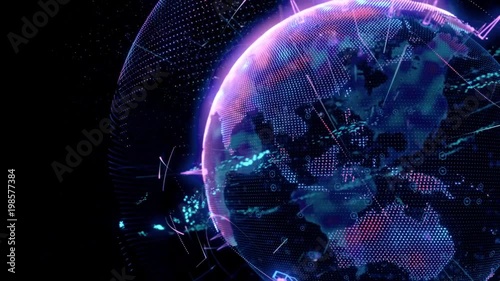 globe Futuristic data concept photo