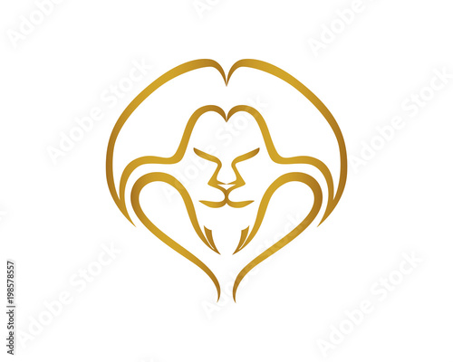 Fototapeta Naklejka Na Ścianę i Meble -  Artistic Lion and Golden Lion Ornament