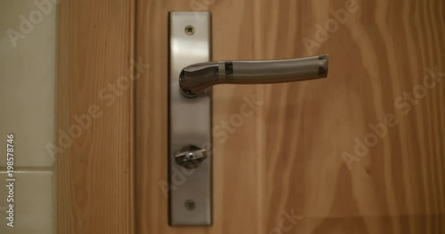 Door slamming closeup 4k