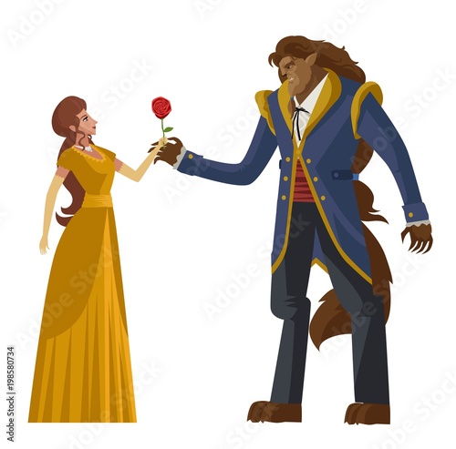 classic tale of princess and beast photo