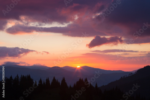 Great Smoky Mountains National Park Scenic Sunrise Landscape photo