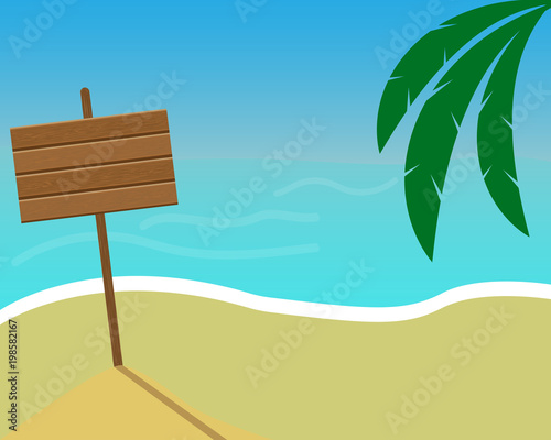 standing board in the sand