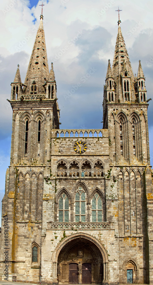 Saint Pol de Léon. La cathédrale Paul-Aurélien. Finistère. Bretagne