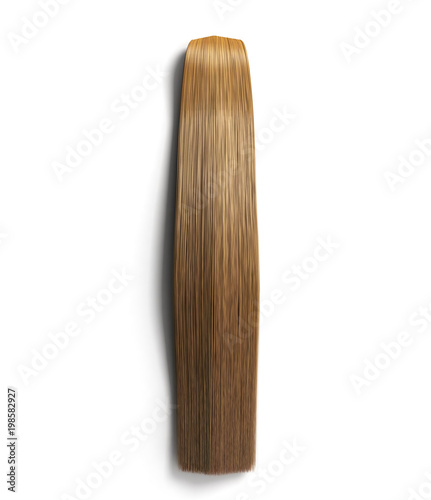Example of hair colors 3d render on white