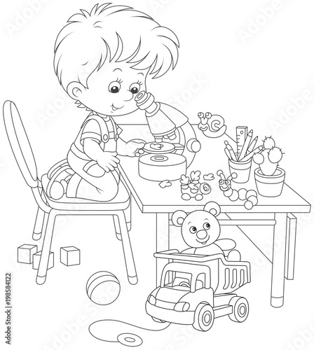 Little boy as a researcher ...