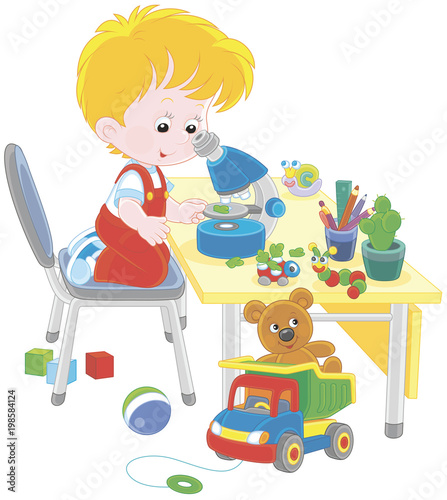 Little boy as a researcher ...