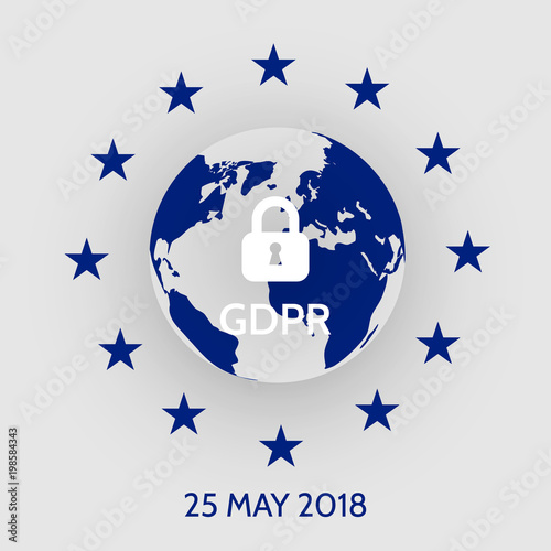 EU General Data Protection Regulation. eu gdpr vector illustration