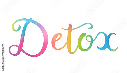 DETOX hand lettering icon
