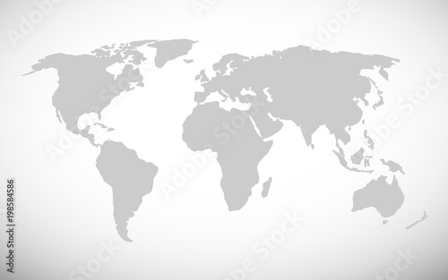 Simple world map vector illustration