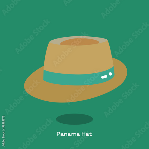 PANAMA HAT
Straw panama hat with brim and green leather decoration. Light weight straw hat with traditional brim and light. Panama hat is very popular for casual look. 