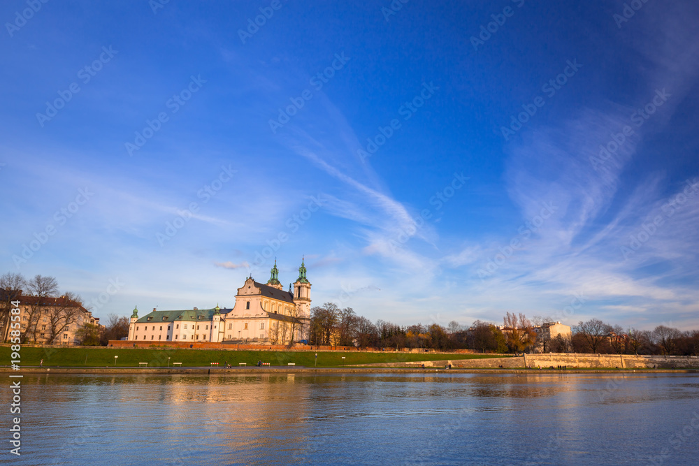 Kazimierz district of Krakow at Vistula river, Poland