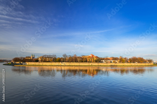 Kazimierz district of Krakow at Vistula river, Poland