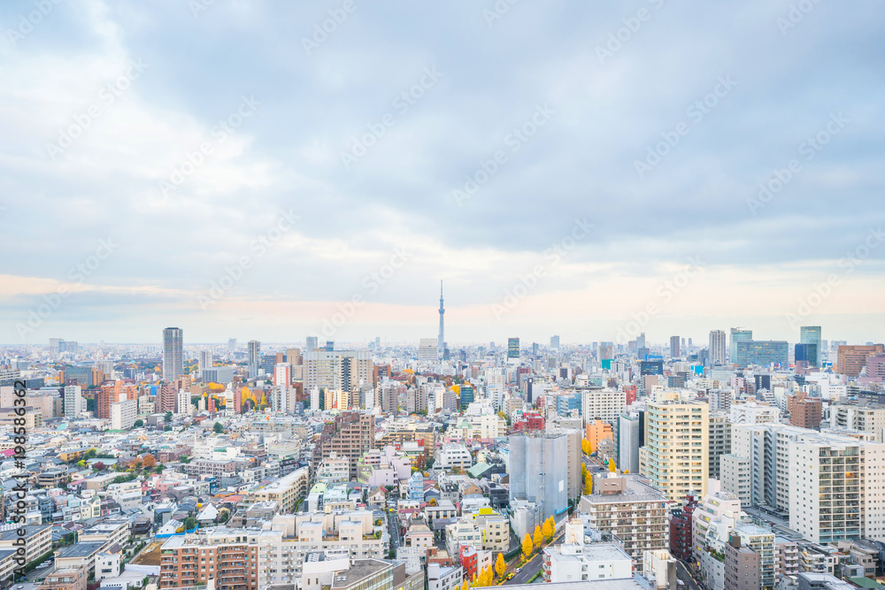 Asia business concept for real estate and corporate construction - panoramic modern city skyline aerial sunset view of bunkyo under fantasy pink sky and cloud, tokyo, Japan Asia business concept for real estate and corporate construction - panoramic modern city skyline aerial sunset view of bunkyo under fantasy pink sky and cloud, tokyo, Japan