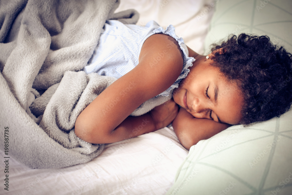 Sleeping in bed. Sleeping in bed.