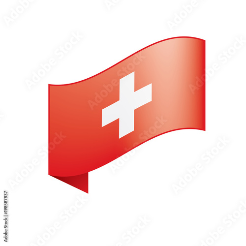 Switzerland flag, vector illustration