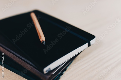 Stift und Notizbücher Close-Up