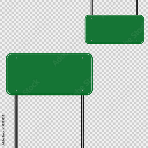 sign road green,Sign board on transparent background. Vector illustration.