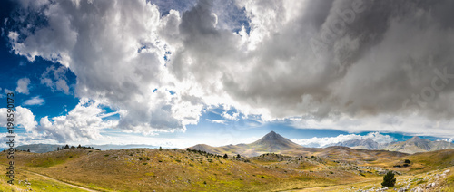 A view from the mountains of Abruzzo (Italy) near Campo Imperatore.