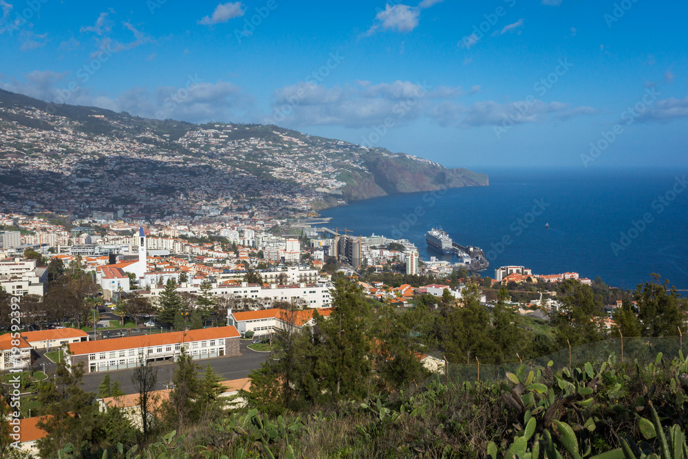 Funchal city on the Madeira island, Portugal