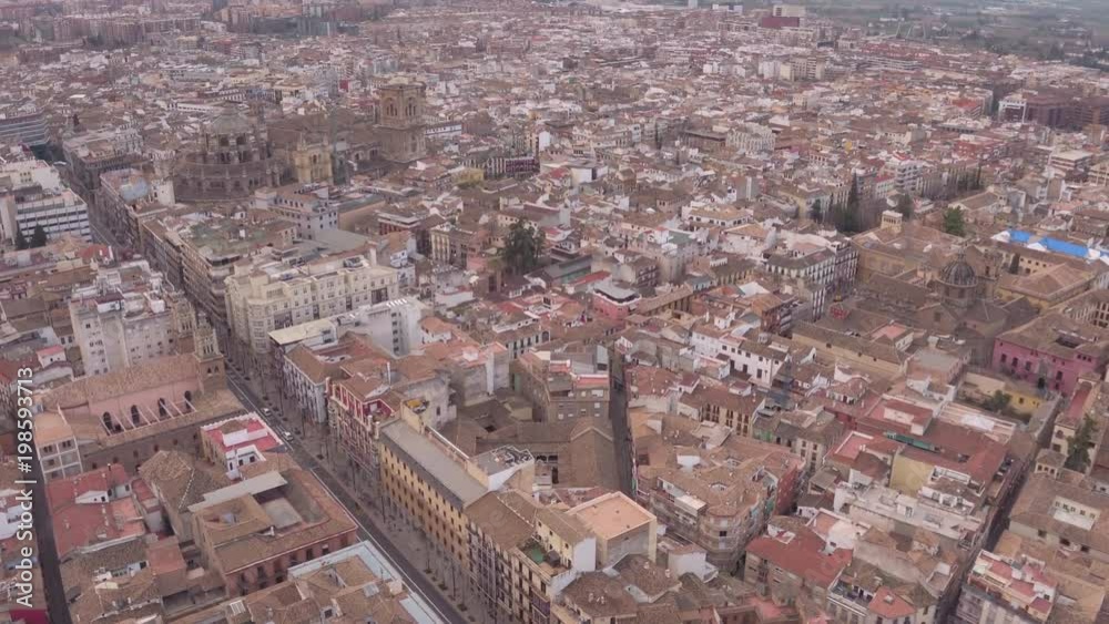Aerial view of the city center Aerial view of the city center
