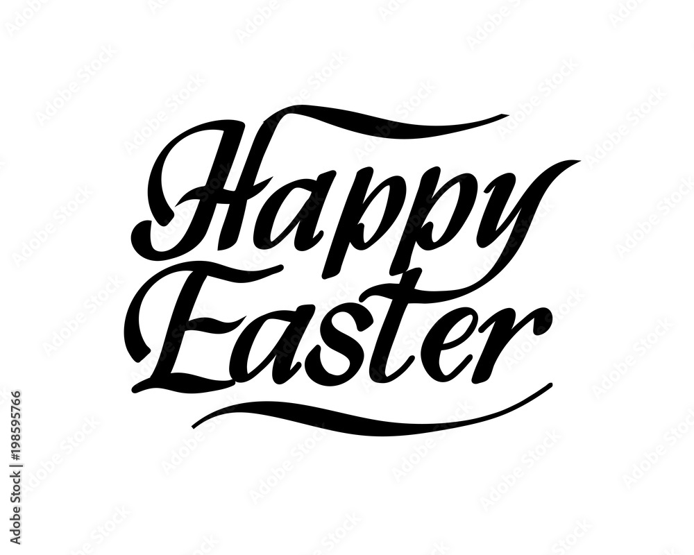 happy Easter Hand drawn calligraphy and brush pen lettering. design for holiday greeting card and invitation of the happy Easter day happy Easter Hand drawn calligraphy and brush pen lettering. design for holiday greeting card and invitation of the happy Easter day