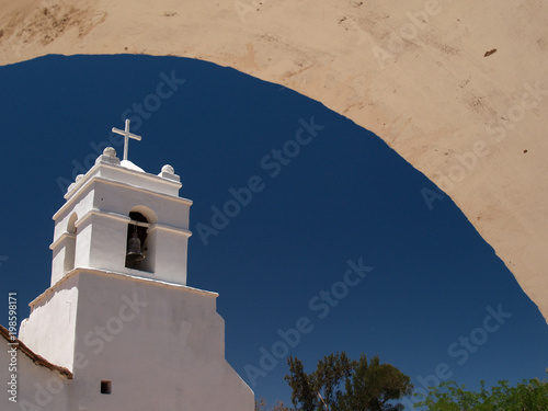 Kirchturm der Iglesia de San Pedro de Atacama, Chile photo