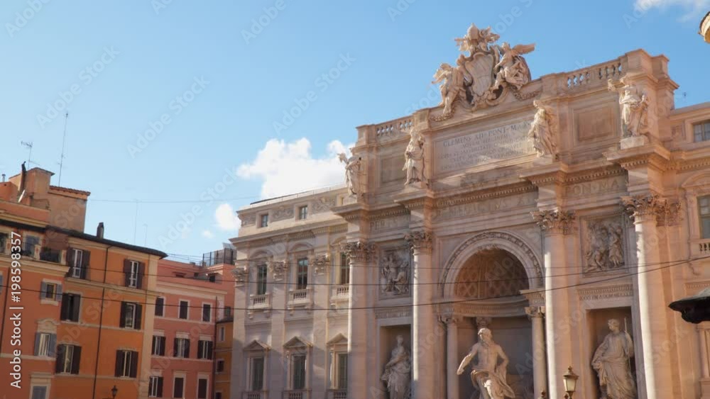 The Trevi Fountain is a fountain in the Trevi district in Rome, Italy The Trevi Fountain is a fountain in the Trevi district in Rome, Italy