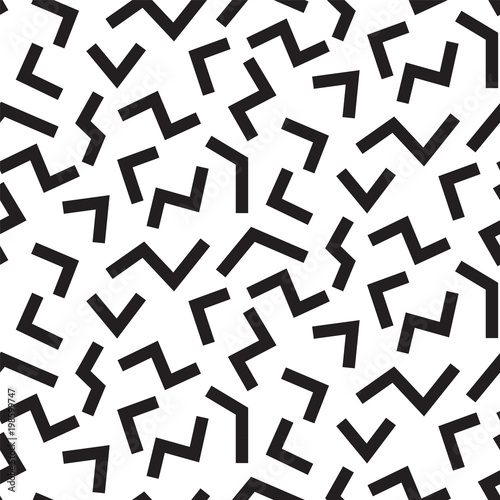 EDGED LINE. MEMPHIS STYLE SEAMLESS PATTERN. GEOMETRIC ELEMENTS. 80S-90S DESIGN TEXTURE.