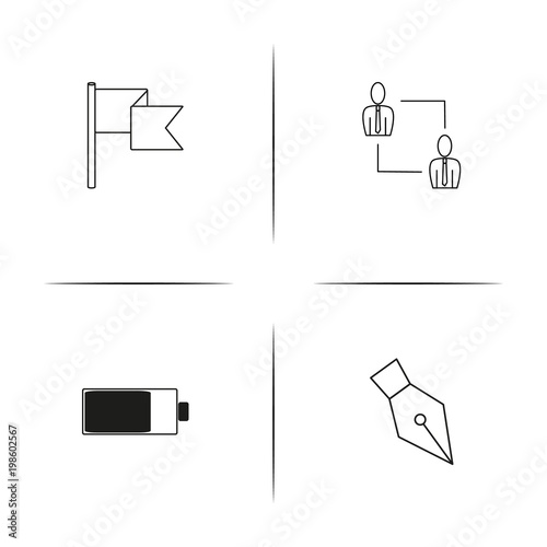 Web Applications simple linear icons set. Outlined vector icons