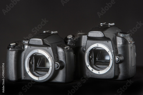 two ditital dslr camera body's photo