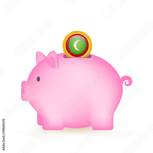 Maldives Flag Coin Piggy Bank Savings