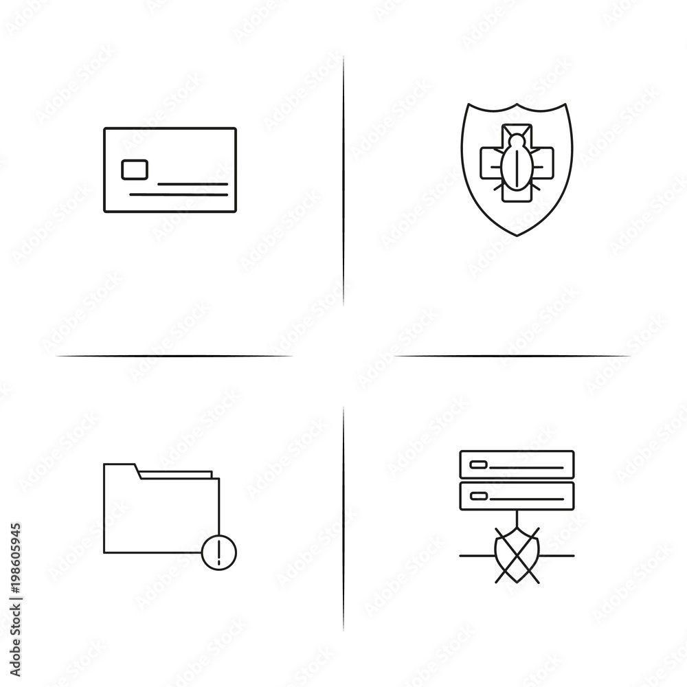 Cyber Security simple linear icons set. Outlined vector icons Cyber Security simple linear icons set. Outlined vector icons