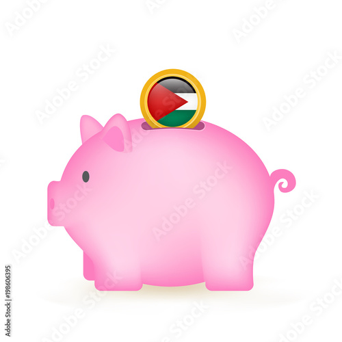 Palestine Flag Coin Piggy Bank Savings