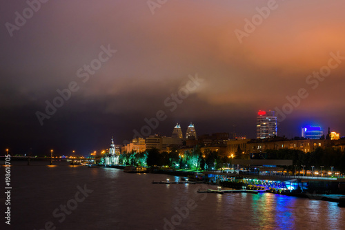 cityscape of Dnipro at night