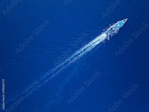 aerial view of cargo ship © Dmytro_ua
