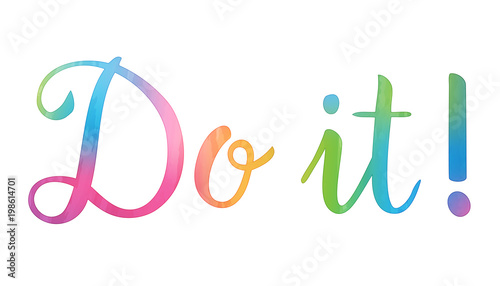 DO IT! hand lettering banner