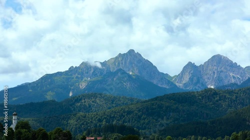 Beautiful natural landscape of the Alps. Forggensee and Schwangau, Germany, Bavaria photo