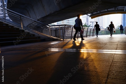 Men walking in the dark © ATIPPORN