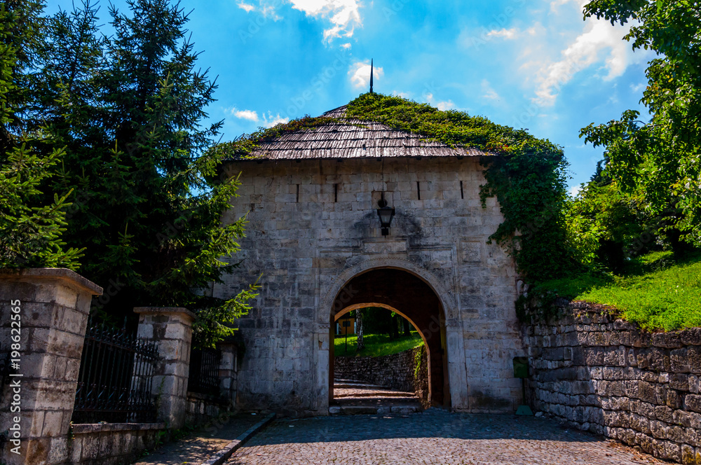 The entrance to the fortress in the city of Gradacac