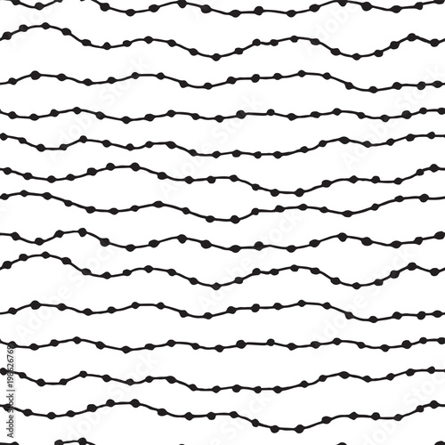 stock vector hand draw abstract seamless wave pattern
