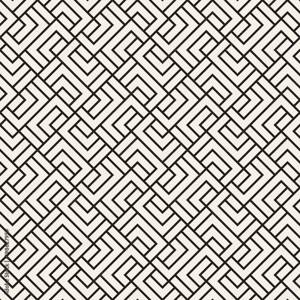 Vector seamless lattice pattern. Modern stylish texture with monochrome trellis. Repeating geometric grid. Simple design background...