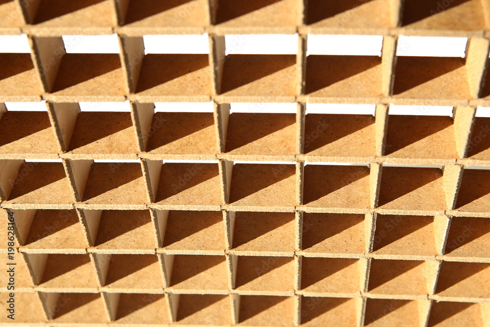 Grid from cardboard background. Wood lattice pattern. Grid from cardboard background. Wood lattice pattern.