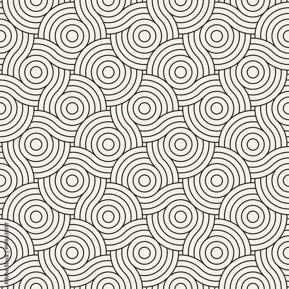 Vector seamless pattern. Modern stylish abstract texture. Repeating geometric tiles