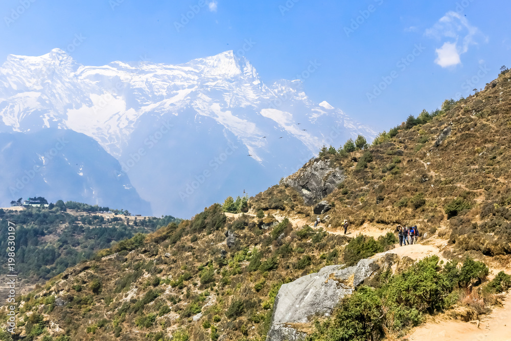 Trekking to Everest Base Camp in Nepal..