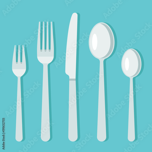 Cutlery vector set