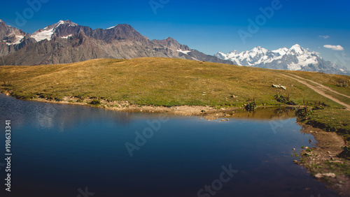 Koruldi Lake near Mestia in Upper Svaneti region  Georgia