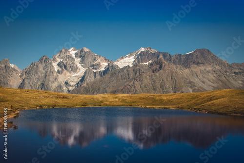 Koruldi Lake near Mestia in Upper Svaneti region, Georgia