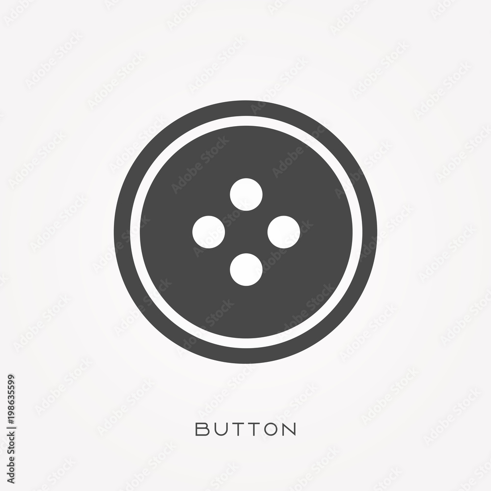 Silhouette icon button Silhouette icon button