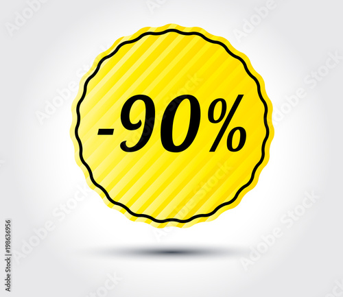 90 Sale Discount Vector