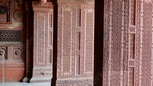 Schilderij op canvas Mogul Steinmetzarbeiten in Indien